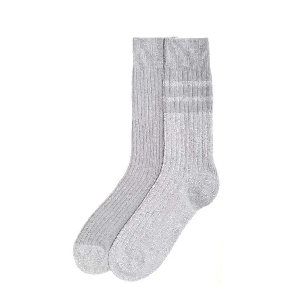 CUDDL DUDS MENS ClimateSmart TWO 2-PackS Sports Stripe and Colorblock Crew Socks